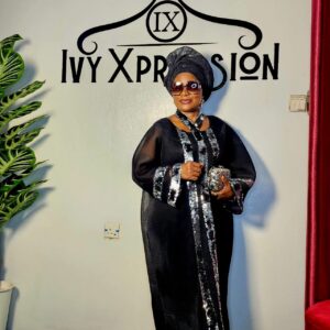 Kaftan Gown with Sequins Embellishments